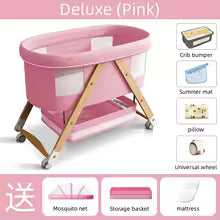 Lit cododo rose Deluxeavec bac matelas moustiquaire