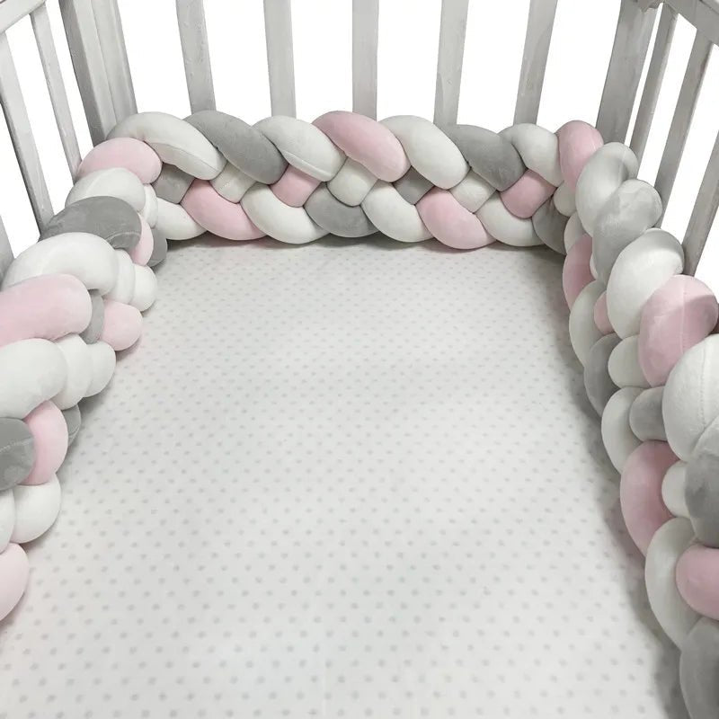Tour de Lit Bébé - CozyKnot™ - Rose Gris - Nimaë Univers Bébé