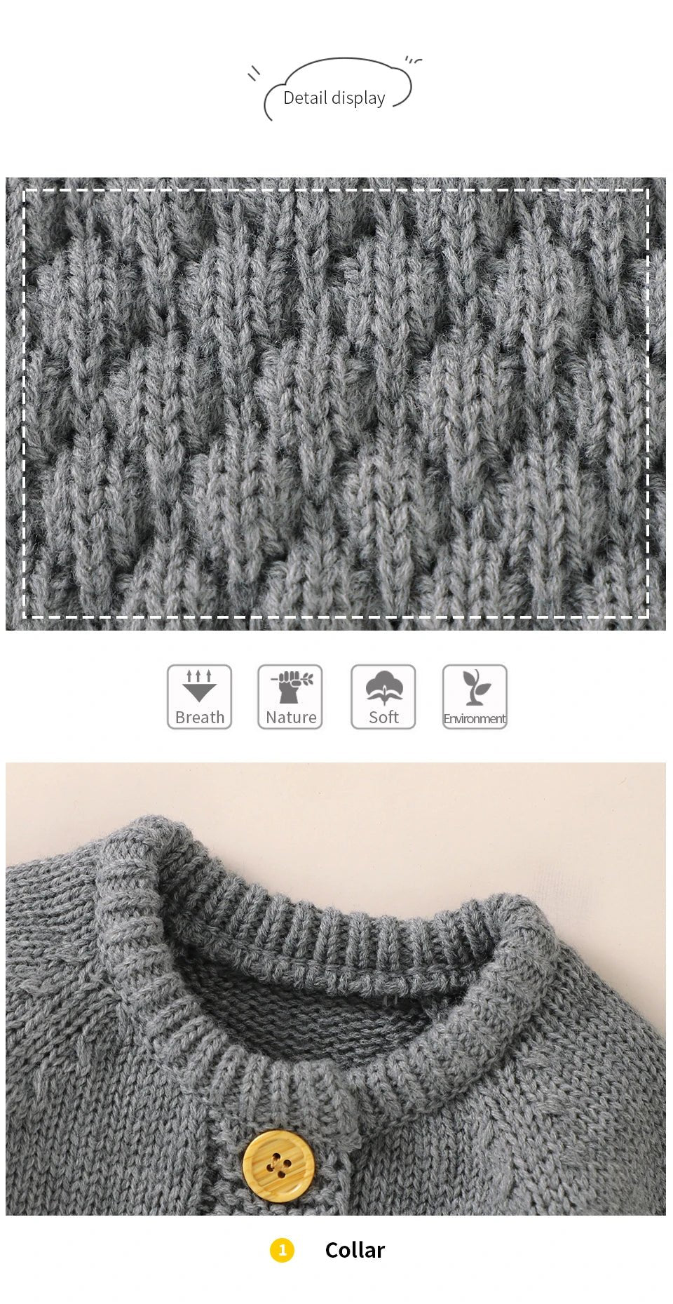 Barboteuse tricot fille garçon "Tricodoux" 4 pièces - 3 à 18 mois - 6 coloris - Nimaë Univers Bébé