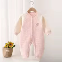 Pyjama bébé fille garçon rose et crème