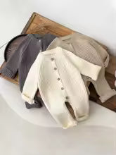 Barboteuse fille gars cremé beige taupe -kaki