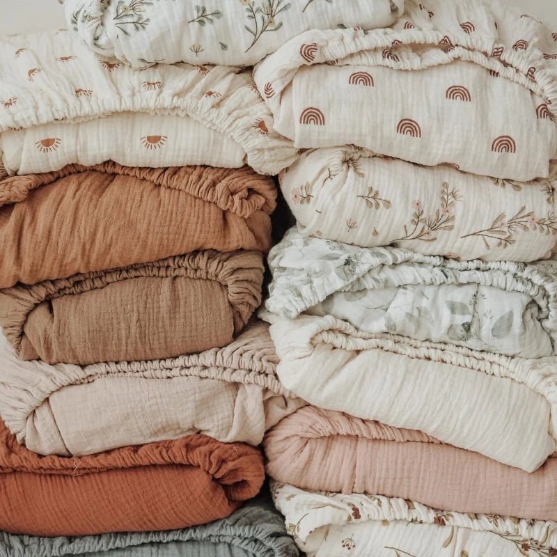 Drap housse Lit bébé - Kitty Baby - Gaze de coton - 132cm X 71 cm - Nimaë Univers Bébé