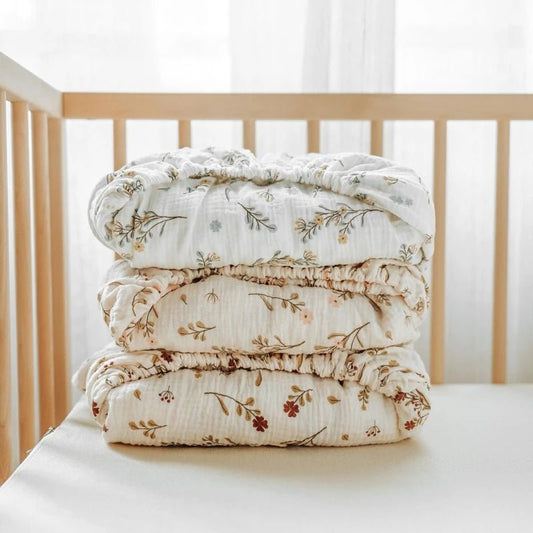 Drap housse Lit bébé - Kitty Baby - Gaze de coton - 132cm X 71 cm - Nimaë Univers Bébé