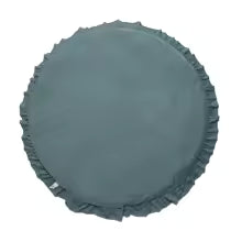 tapis rond vert a volant