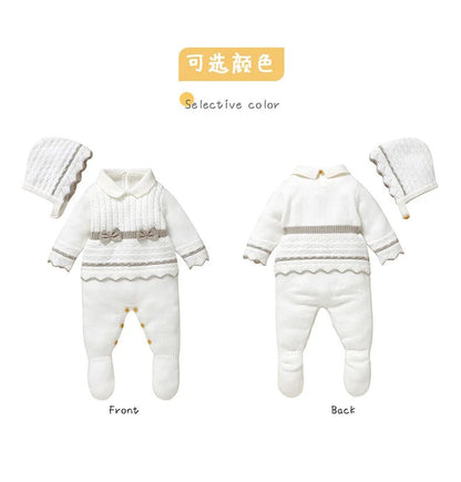 Barboteuse et bonnet fille "Bébémaille" nouveau né à 9 mois - 3 coloris - Nimaë Univers Bébé