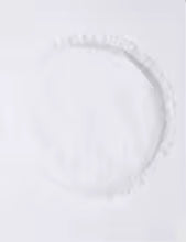 Tapis rond blanc a volant