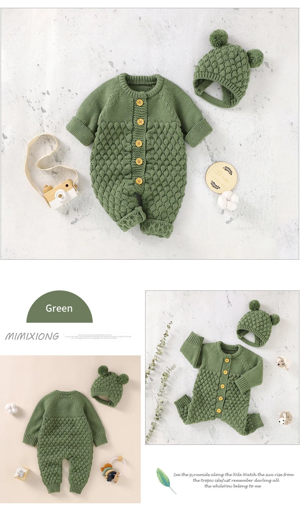 Barboteuse tricot fille garçon "Tricodoux" 4 pièces - 3 à 18 mois - 6 coloris - Nimaë Univers Bébé