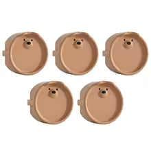  cache prise lot de 5 marron