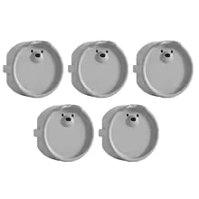 cache prise lot de 5 gris