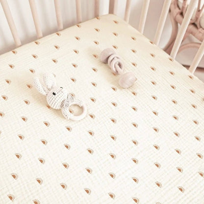 Drap housse Lit bébé - Kitty Baby - Gaze de coton - 132cm X 71 cm - Nimaë Univers Bébé