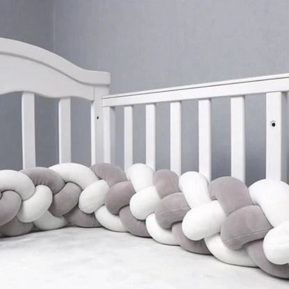 Tour de Lit Bébé - CozyKnot™ - Rose Blanc - Gris blanc - à partir de 3 ans - Nimaë Univers Bébé